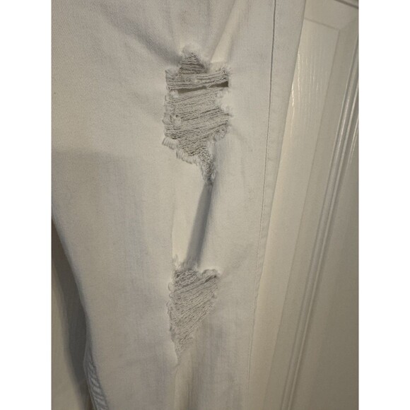 Hollister Junior Women W27/L28 5R Ultra High Rise White Jean Legging Distressed - Picture 5 of 6